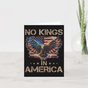 No Kings In America Resist Trump Political Shirt M Card
