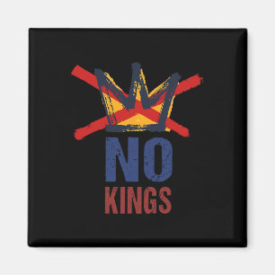 No Kings In America Resist Trump Protest Patriotic Magnet
