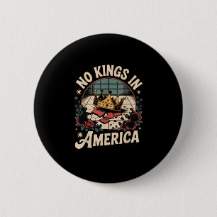 No Kings In America Retro Classic 6 Cm Round Badge