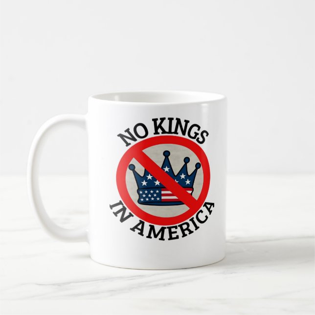 No Kings In America Retro Classic Coffee Mug (Left)