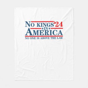 No Kings In America Retro Classic Fleece Blanket