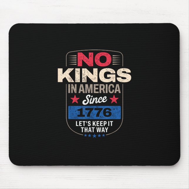No Kings In America Retro Classic Mouse Pad (Front)