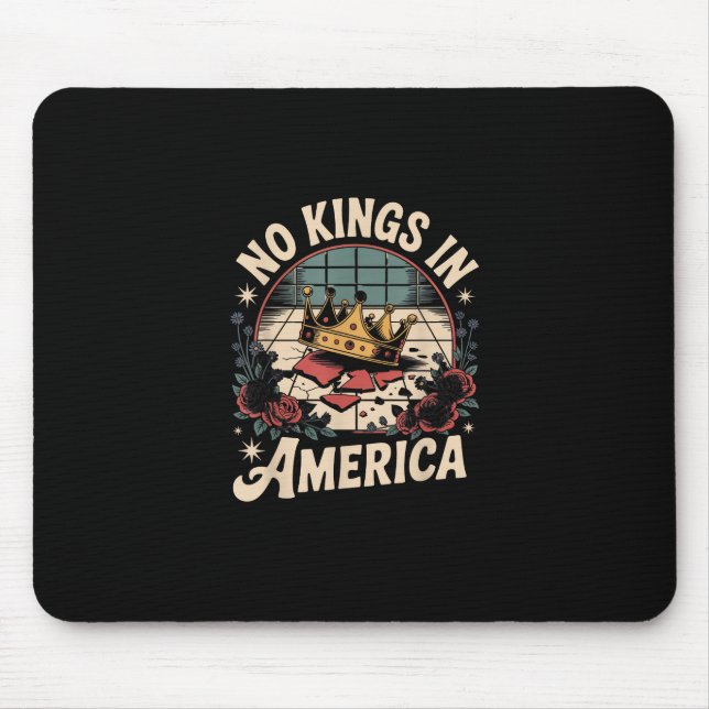 No Kings In America Retro Classic Mouse Pad (Front)