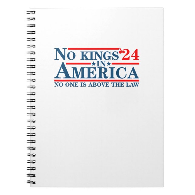 No Kings In America Retro Classic Notebook (Front)
