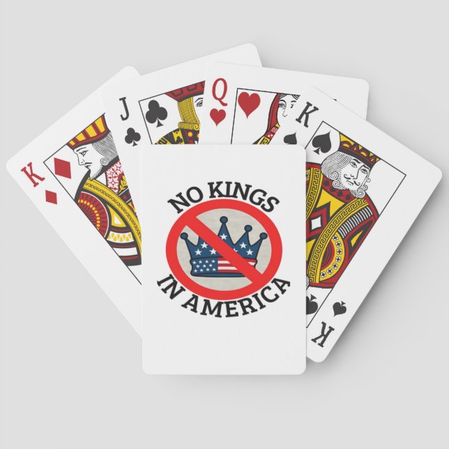 No Kings In America Retro Classic Playing Cards (Back)