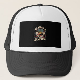 No Kings In America Retro Classic Trucker Hat