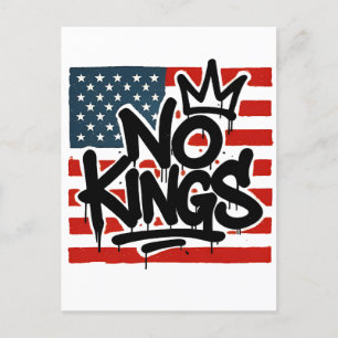 No Kings In America Save Democracy I Dissent Anti  Announcement Postcard