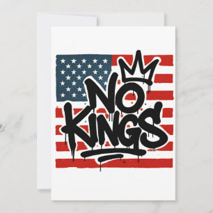 No Kings In America Save Democracy I Dissent Anti Thank You Card