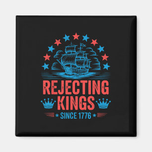 No Kings In America Shirt Rejecting Kings Patrioti Magnet
