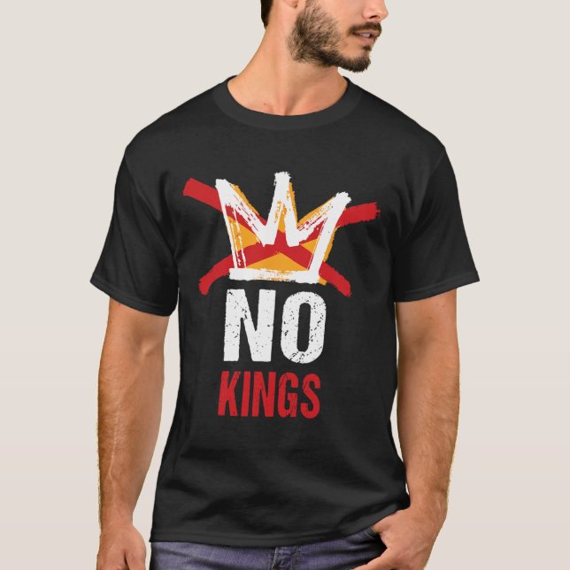 No Kings In America Since 1776 Anti Monarchy Oliga T-Shirt (Front)