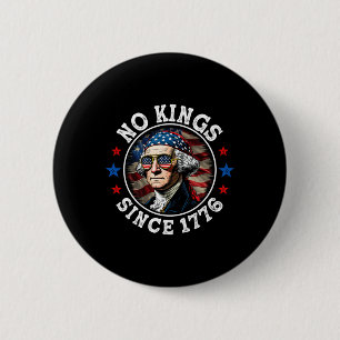 No Kings In America Since 1776 Distressed Usa Flag 6 Cm Round Badge