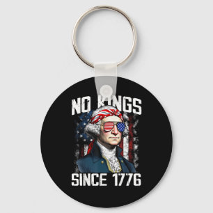 No Kings In America Since 1776 Distressed USA Key Ring