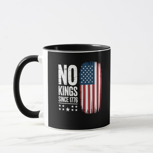 No Kings In America Since 1776 Freedom Spirit Look Mug (Left)