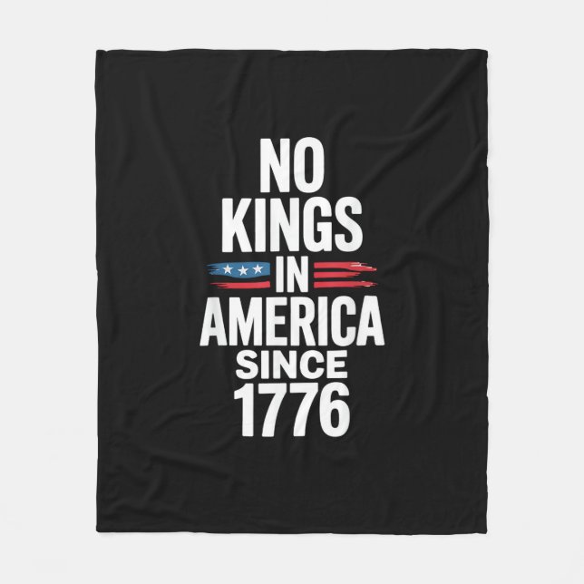No Kings In America Since 1776 Minimal Clean Fleece Blanket (Front)