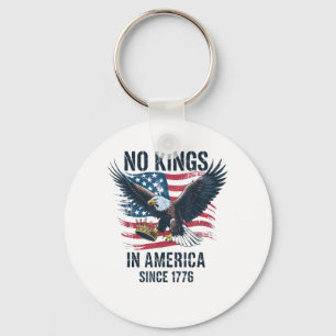 No Kings In America Since 1776 Minimal Clean Key Ring