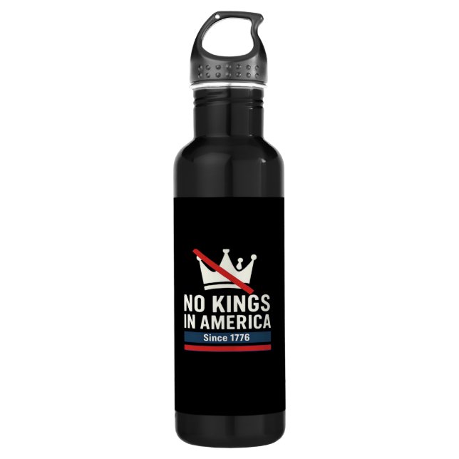 No Kings In America Since 1776 Patriotic Graphic D 710 Ml Water Bottle (Front)