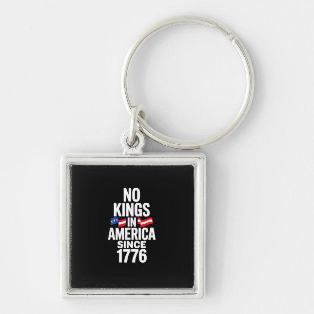 No Kings In America Since 1776 Simple Classic Key Ring (Front)