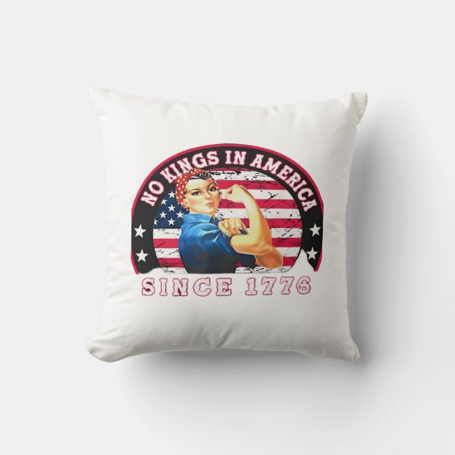 No Kings In America Since 1776 USA Flag Save  Esse Cushion (Front)