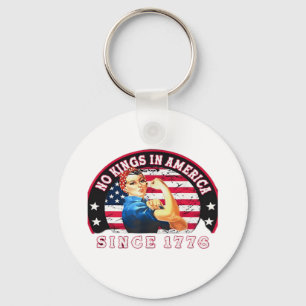 No Kings In America Since 1776 USA Flag Save  Esse Key Ring