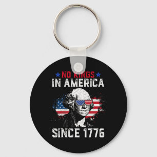 No Kings In America Since 1776 Vintage Distressed Key Ring