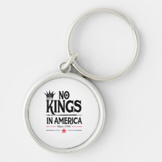 No Kings In America Since 1776 Vintage Graphic Coo Key Ring