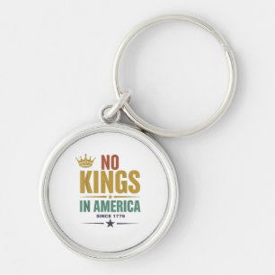 No Kings In America Since 1776 Vintage Patriotic U Key Ring