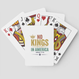 No Kings In America Since 1776 Vintage Patriotic U Playing Cards