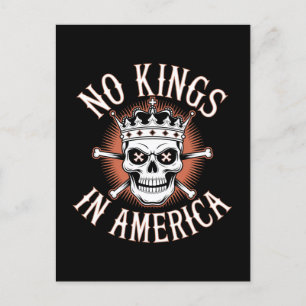 No Kings in America Skull Postcard