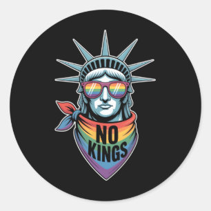 No Kings In America Statue Of Liberty Pride  Classic Round Sticker