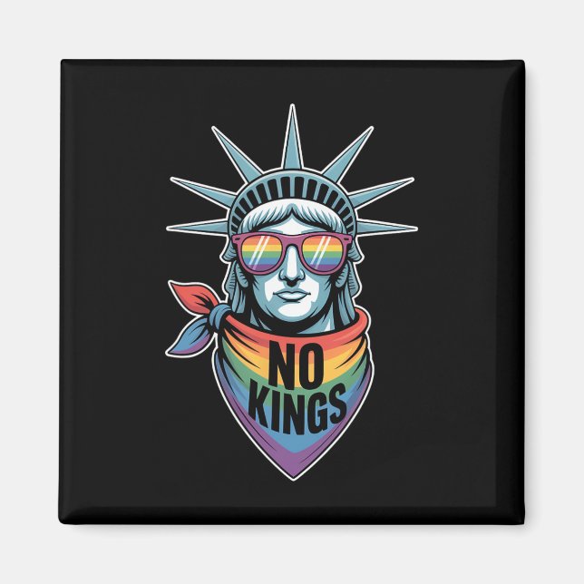 No Kings In America Statue Of Liberty Pride  Magnet (Front)