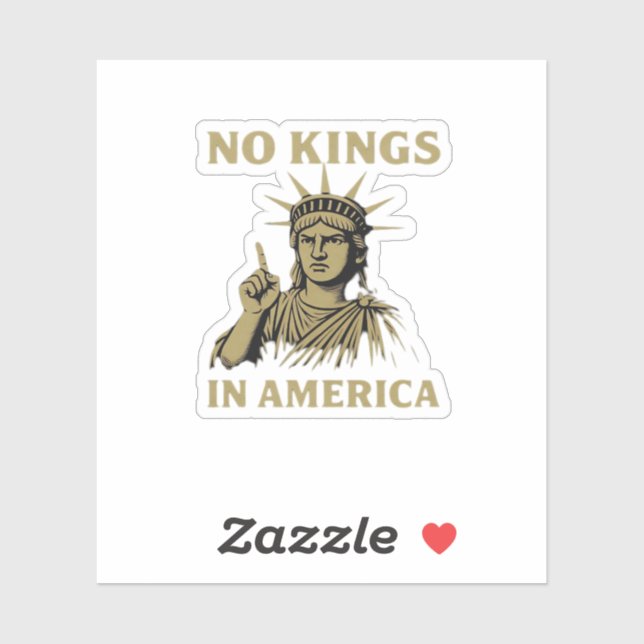No Kings In America Statue Of  No Kings Day Protes (Sheet)