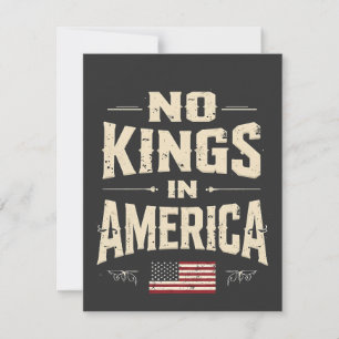 No Kings in America Trump Politic Humour Card