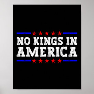 No Kings In America Trump Resist Retro Vintage  Poster