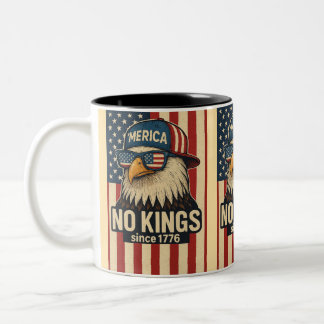 No Kings In America Two-Tone Coffee Mug