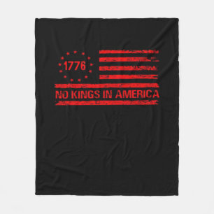 No Kings In America United States Independence Cla Fleece Blanket