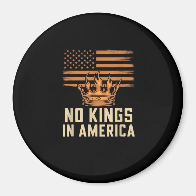 No Kings In America United States Independence Cre Magnet (Front)