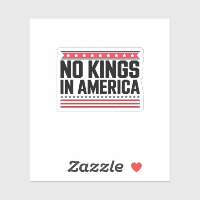No Kings In America USA Bold Design (Sheet)