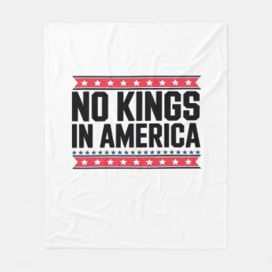 No Kings In America USA Minimal Clean Fleece Blanket
