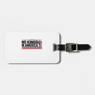 No Kings In America USA Minimal Clean Luggage Tag
