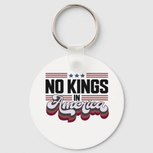 No Kings In America USA Retro Classic Key Ring