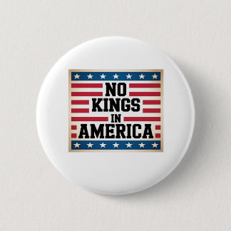 No Kings In America USA Vintage Graphic 6 Cm Round Badge