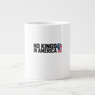 No Kings In America USA Vintage Graphic Large Coffee Mug