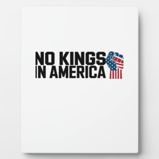 No Kings In America USA Vintage Graphic Plaque