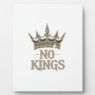 No Kings In America Vintage Graphic Plaque