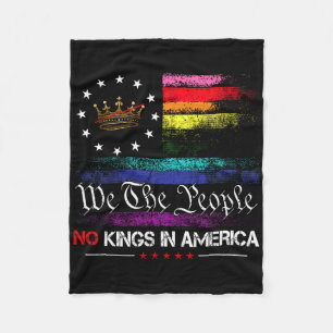 No Kings In America We The People 1776 Political M Fleece Blanket