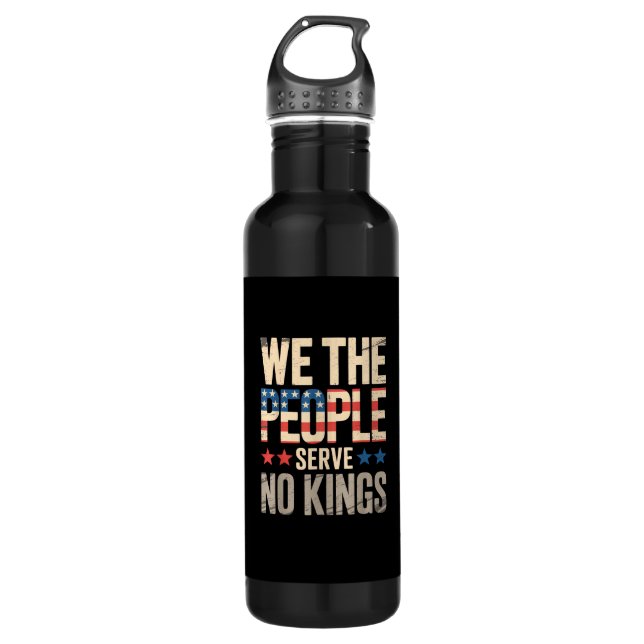 No Kings In America We The People 710 Ml Water Bottle (Front)