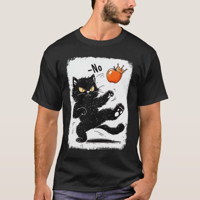 No Kings In America We The People Black Cat Meme S T-Shirt (Front)