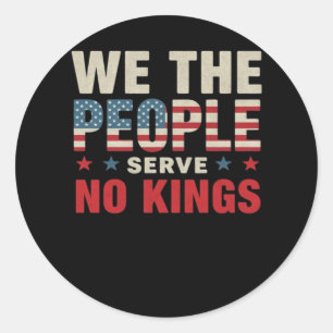 No Kings In America We The People Classic Classic Round Sticker