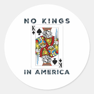 No Kings In America We The People Creative Style Classic Round Sticker