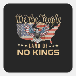 No Kings In America We The People Creative Style Square Sticker